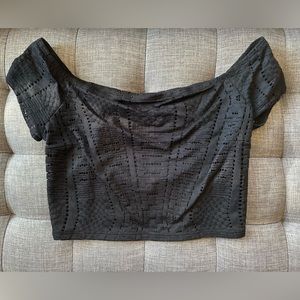EXPRESS crop top. Black. -S